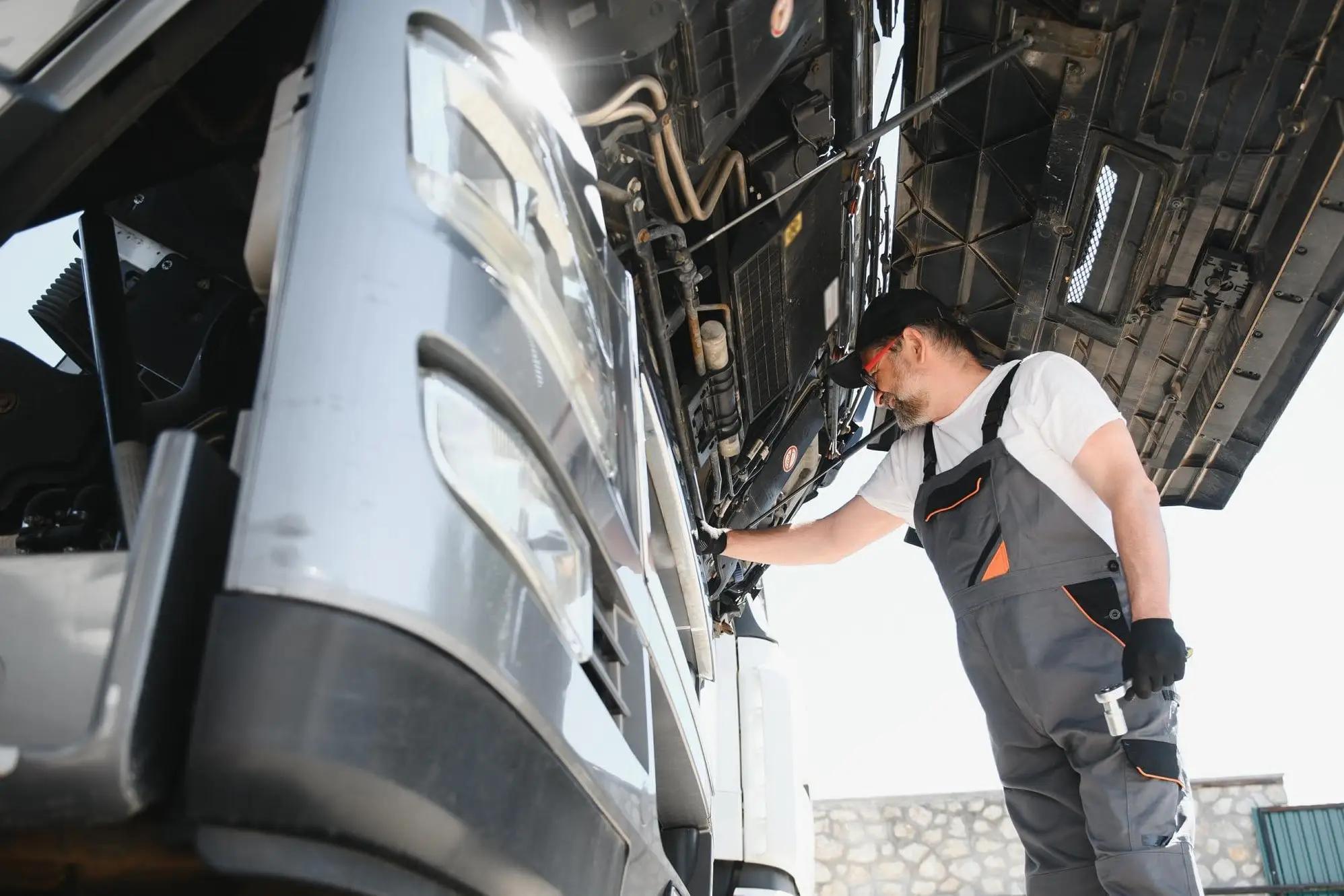EcoFleet technician performing preventive maintenance